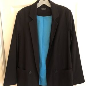 Black With Blue Lining Blazer